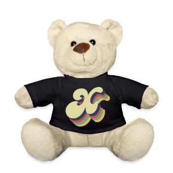 Retro x Letter - Teddy Bear - black - Front
