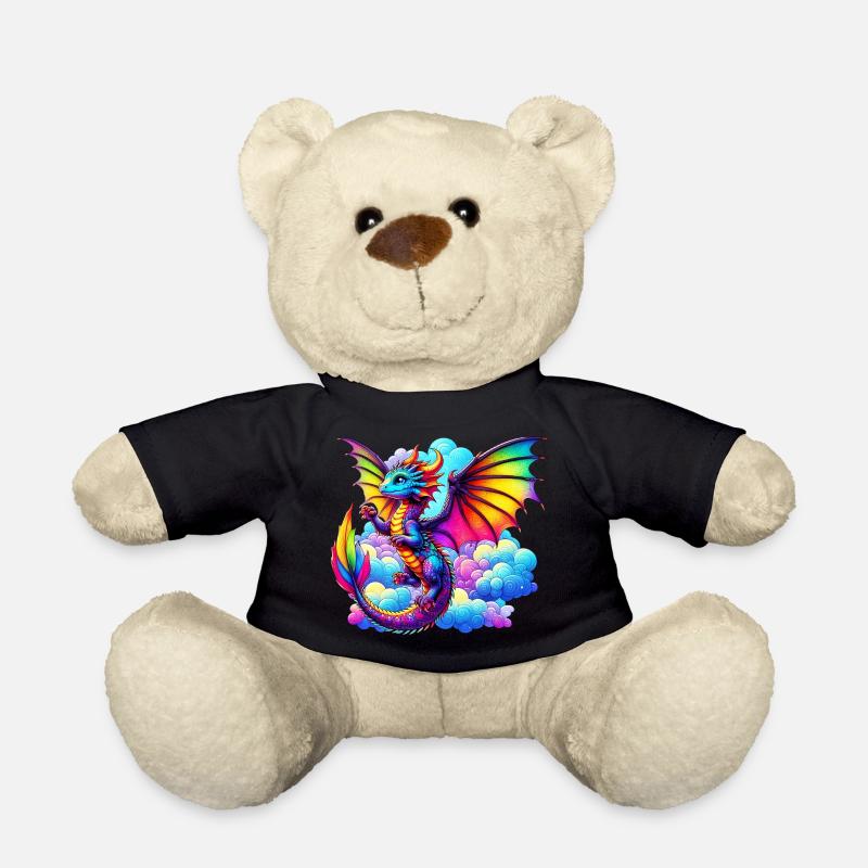 Drache - Teddy - Schwarz