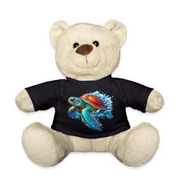 Turtle - Teddy Bear - black - Front