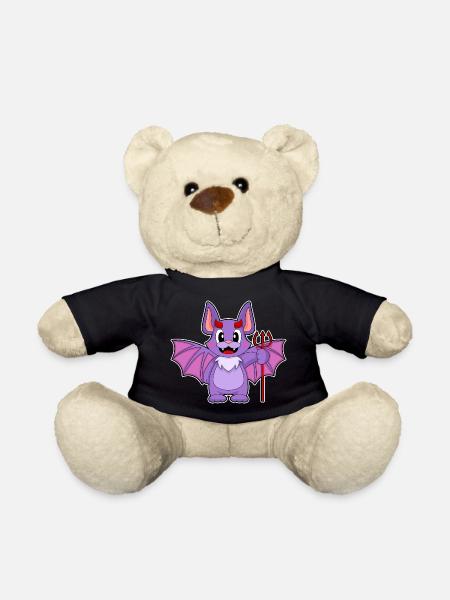 Fledermaus Halloween Teufel - Teddy - Schwarz