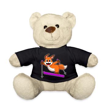 Fuchs Skispringer Ski Wintersport - Teddy - Schwarz - Vorne
