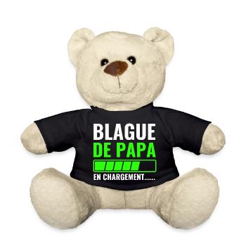 Papas Witz wird geladen - Teddy - Schwarz - Vorne
