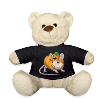 Mouse Halloween Pumpkin - Teddy Bear - black - Front