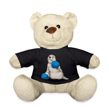 Seal Boxer Boxing Gloves Boxing - Teddy Bear - black - Front