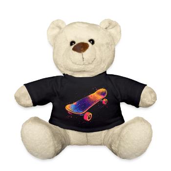 Skateboard Illustration - Teddy - Schwarz - Vorne