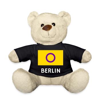 Intersex Pride Flag Berlin - Teddy Bear - black - Front