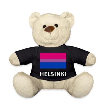 Bi Pride Flagge Helsinki - Teddy - Schwarz - Vorne