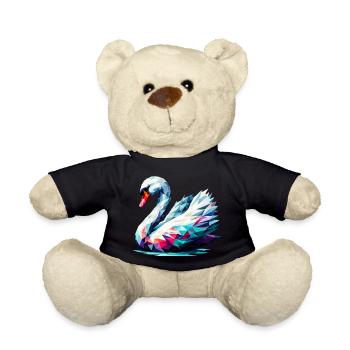 Polygonaler Schwan - Teddy - Schwarz - Vorne