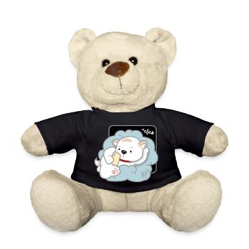 Hund koreanisch - japanischer Stil 03 - Teddy - Schwarz - Vorne