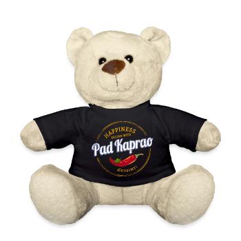 Pad Kaprao Chili Retro Street Food Vintage Thailand - Teddy Bear - black - Front