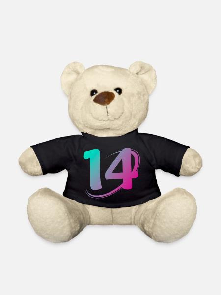 Numéro 14 multicolore - Nounours - noir