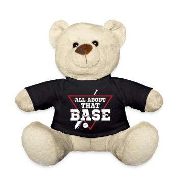 All About That Base Baseball Sport Fan - Teddy - Schwarz - Vorne