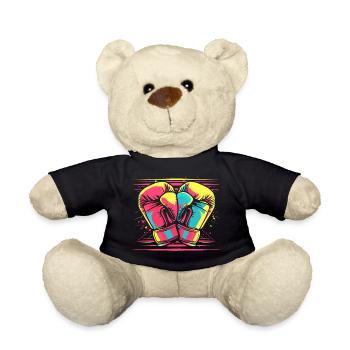 Boxhandschuhe Comic Look - Teddy - Schwarz - Vorne