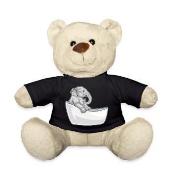 Elephant Bathing Bathtub - Teddy Bear - black - Front
