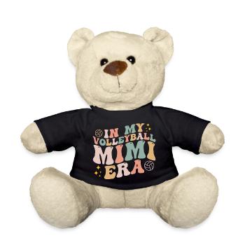 In My Volleyball Mimi Era Retro Game Day Groovy - Teddy Bear - black - Front