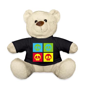 Pop art manga skull - Teddy Bear - black - Front