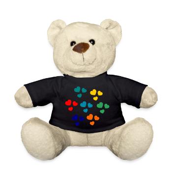HERZ. WEIHNACHTEN. PAAR. VALENTINSTAG. GERADE VERHEIRATET. - Teddy - Schwarz - Vorne