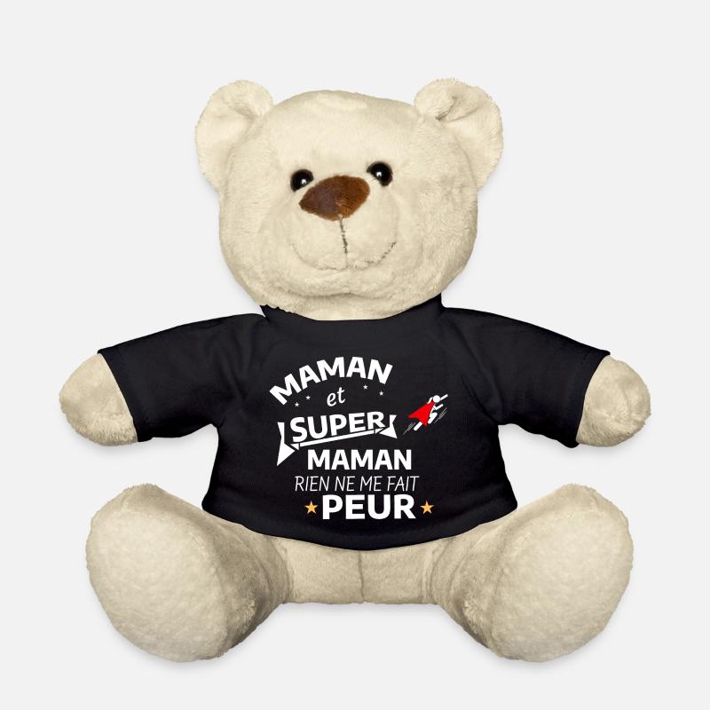 Mom Superheroine Edition - Teddy Bear - black