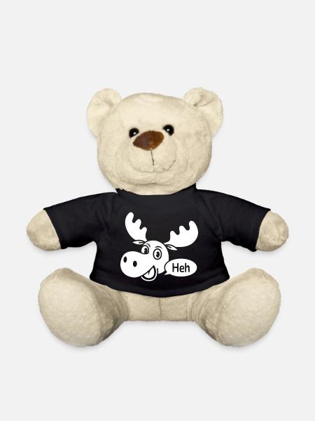 Amüsierter Elch - Teddy - Schwarz