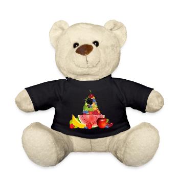 pyramide de fruits colorée avec pastèque - Nounours - noir - Devant