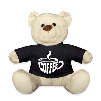 Dämpfende Kaffeetasse Wortkunst - Teddy - Schwarz - Vorne