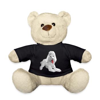 Eleganter Low-Poly-Pudel - Teddy - Schwarz - Vorne