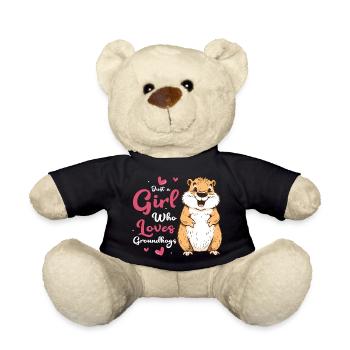 Juste une fille qui aime les marmottes Rongeurs - Nounours - noir - Devant