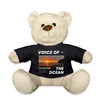 Sunset over the Ocean - Teddy Bear - black - Front