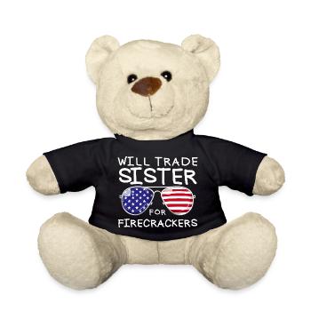 Échangez votre sœur contre des feux d'artifice pour les enfants le 4. - Nounours - noir - Devant