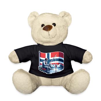 Norway Fishing Boat - Teddy Bear - black - Front