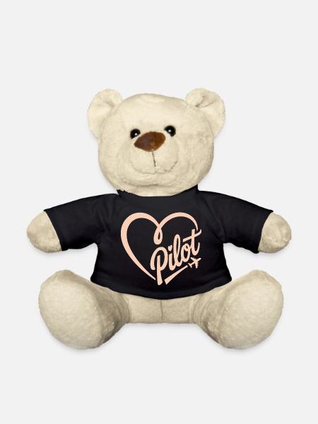 Pilote et avion - Nounours - noir