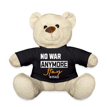 Nein zum Krieg Bleib im Frieden - Teddy - Schwarz - Vorne
