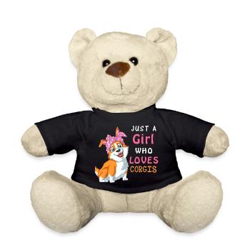Just A Girl Who Loves Corgis Shirt - Teddy Bear - black - Front