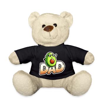 Sunny Avocado Dad Design, Fathers  - Teddy Bear - black - Front