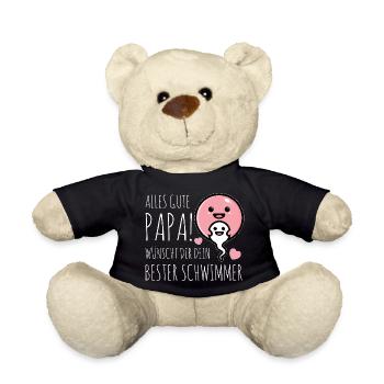All the best dad wishes you your best swimmer - Teddy Bear - black - Front