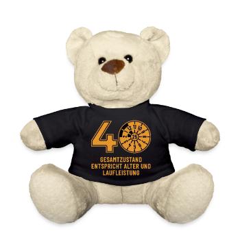 HU November 2025 - 40 Years - Birthday Gift - Teddy Bear - black - Front