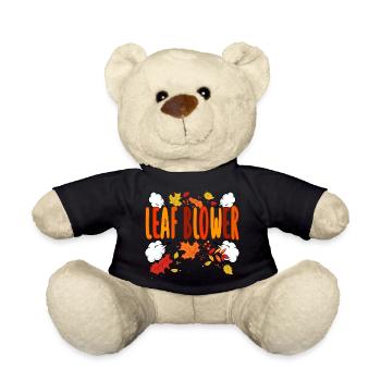 Souffleur de feuilles T-shirt d’automne - Nounours - noir - Devant