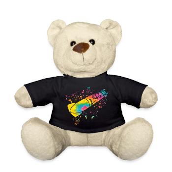 Bobfahrer Bobschlitten Viererbob - Teddy - Schwarz - Vorne
