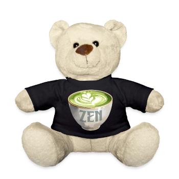 Zen Matcha Latte Aquarell - Teddy - Schwarz - Vorne