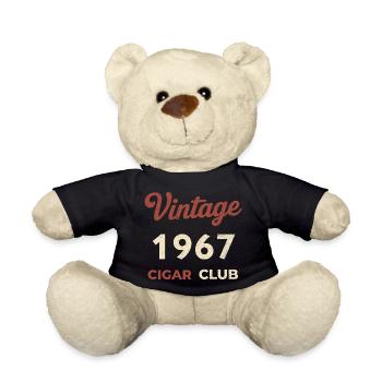 Vintage 1967 Cigar Club Rétro Année de naissance - Nounours - noir - Devant