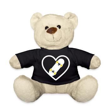 Skateboard Herz Street Sport Leidenschaft - Teddy - Schwarz - Vorne