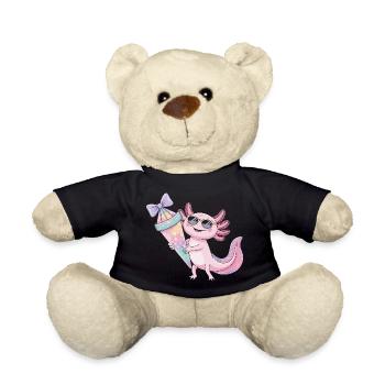 Pink Axolotl Eiscreme Party - Teddy - Schwarz - Vorne