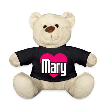 J’aime Marie Coeur Rose J’aime Marie - Nounours - noir - Devant