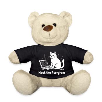 Hack Purrrgram : Humour Cat Tech - Nounours - noir - Devant
