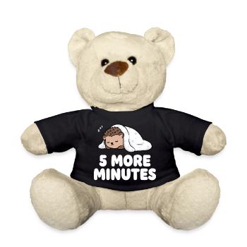 5 more minutes sleep hedgehog - Teddy Bear - black - Front