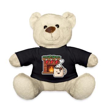 Chocomel warm by the fire cheerful - Teddy Bear - black - Front