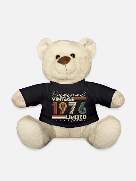 Original 1976 Jahrgang Vintage Geburtstag Retro - Teddy - Schwarz