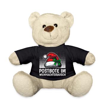POSTBOTE IM WEIHNACHTSRAUSCH Lustiges - Teddy - Schwarz - Vorne