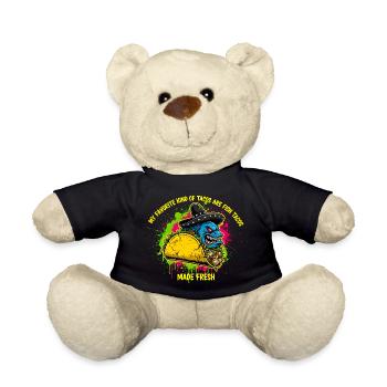 Angry Monster Fish Taco Sombrero Splatter-Kunst - Teddy - Schwarz - Vorne