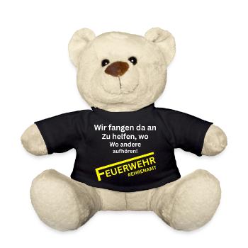 Wir fangen - Lustiges Design für Angler & Fischer - Teddy - Schwarz - Vorne